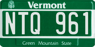 VT license plate NTQ961
