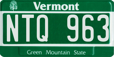 VT license plate NTQ963