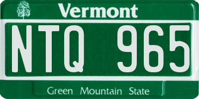 VT license plate NTQ965