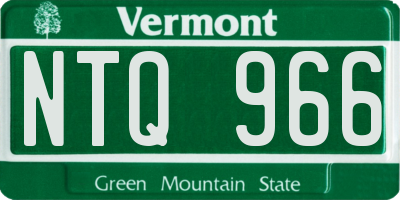 VT license plate NTQ966