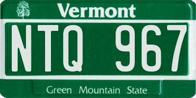 VT license plate NTQ967