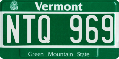 VT license plate NTQ969