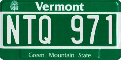 VT license plate NTQ971