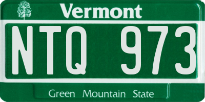 VT license plate NTQ973