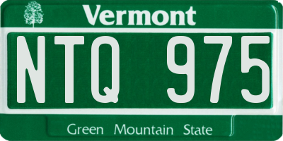 VT license plate NTQ975