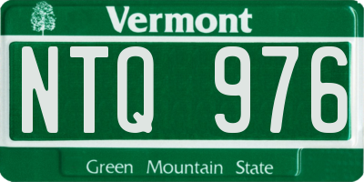 VT license plate NTQ976