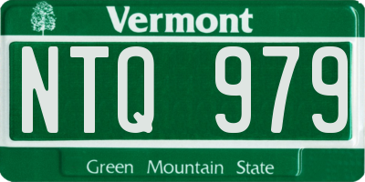 VT license plate NTQ979