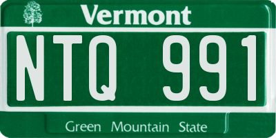 VT license plate NTQ991