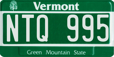 VT license plate NTQ995
