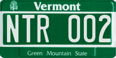 VT license plate NTR002