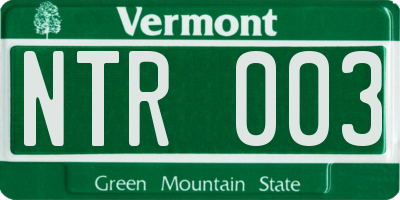 VT license plate NTR003