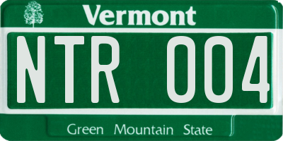 VT license plate NTR004