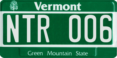 VT license plate NTR006