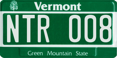 VT license plate NTR008