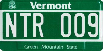 VT license plate NTR009