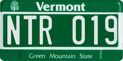 VT license plate NTR019