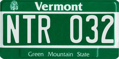 VT license plate NTR032