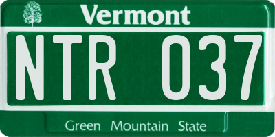 VT license plate NTR037
