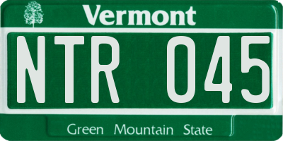 VT license plate NTR045