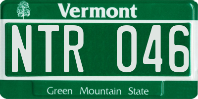 VT license plate NTR046