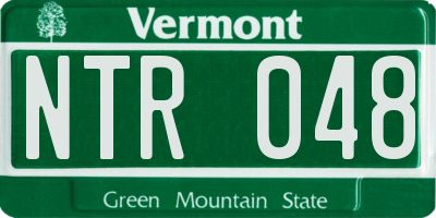 VT license plate NTR048