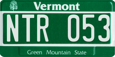VT license plate NTR053