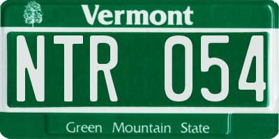 VT license plate NTR054