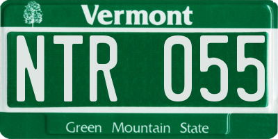 VT license plate NTR055