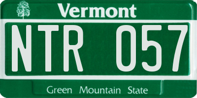 VT license plate NTR057