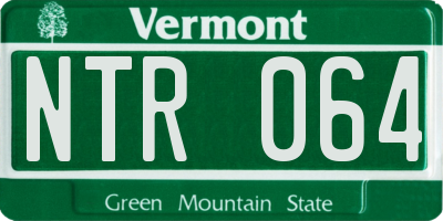 VT license plate NTR064