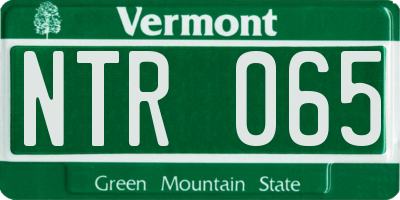 VT license plate NTR065