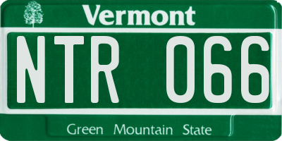VT license plate NTR066