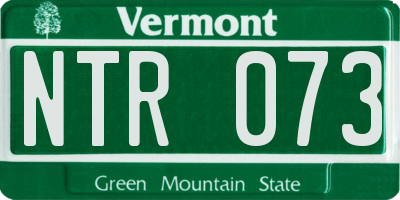 VT license plate NTR073
