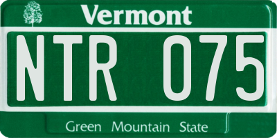 VT license plate NTR075