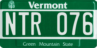 VT license plate NTR076