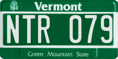 VT license plate NTR079