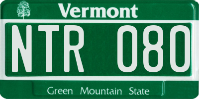 VT license plate NTR080