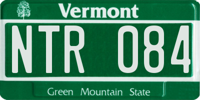 VT license plate NTR084