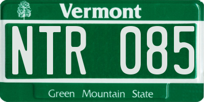VT license plate NTR085