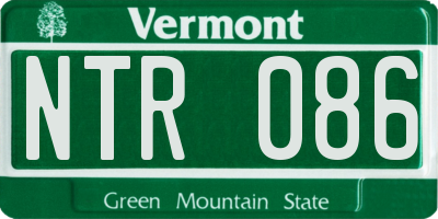 VT license plate NTR086
