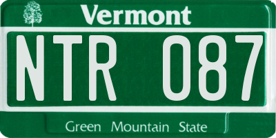 VT license plate NTR087