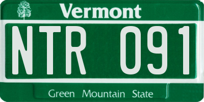 VT license plate NTR091