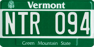 VT license plate NTR094