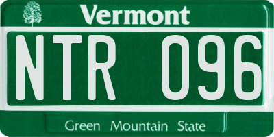 VT license plate NTR096