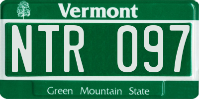VT license plate NTR097