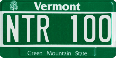 VT license plate NTR100