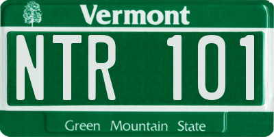 VT license plate NTR101