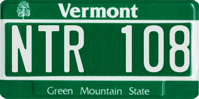 VT license plate NTR108