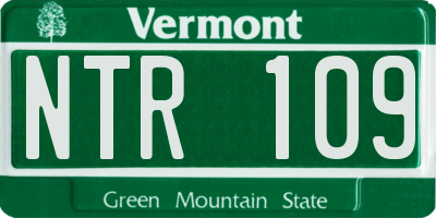 VT license plate NTR109