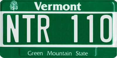 VT license plate NTR110